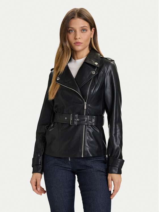 Morgan Morgan Giacca in similpelle 252-GPIL Nero Regular Fit