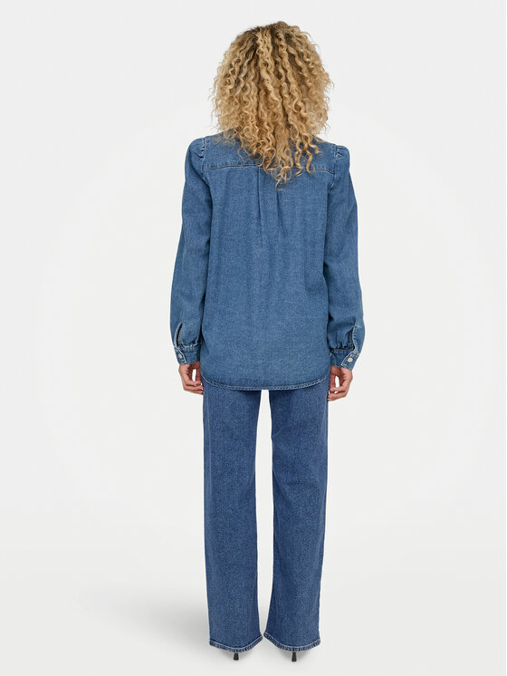 ONLY ONLY Τζιν πουκάμισο Belle 15347085 Μπλε Regular Fit