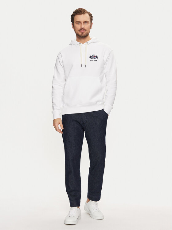 Tommy Hilfiger Tommy Hilfiger Mikina MW0MW37462 Bílá Regular Fit