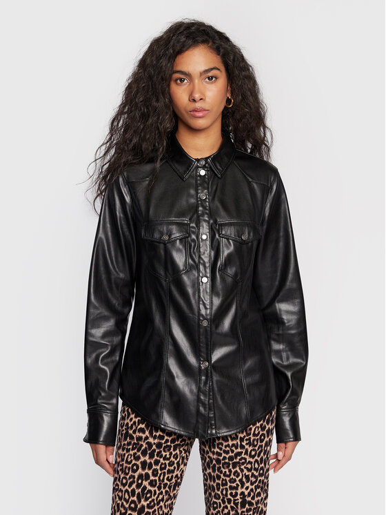 Guess Srajca W3RH10 WF8Q0 Črna Relaxed Fit