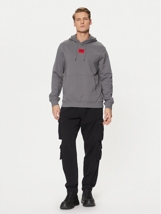 HUGO HUGO Majica dugih rukava Daratschi214 50458700 Siva Regular Fit