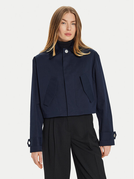 AMI Paris AMI Paris Bunda pro přechodné období FJK069.CO0081 Tmavomodrá Regular Fit
