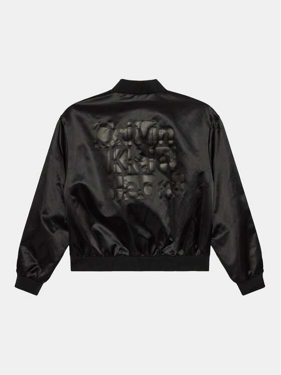 Calvin Klein Jeans Calvin Klein Jeans Bomber striukė IB0IB01980 Juoda Regular Fit