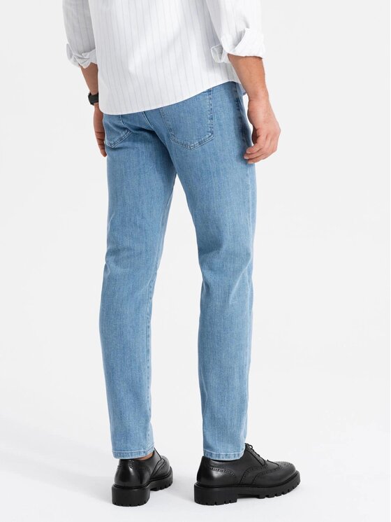 Ombre Ombre Jeansy OM-PADP-0216 Niebieski Slim Fit