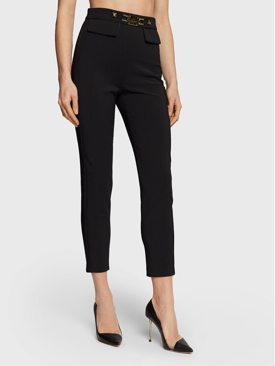 Pantaloni di tessuto PA-035-27E2 Nero Slim Fit
