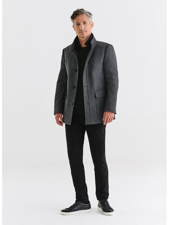 Pako Lorente Pako Lorente Płaszcz P23WF-7X-007 Szary Classic Fit