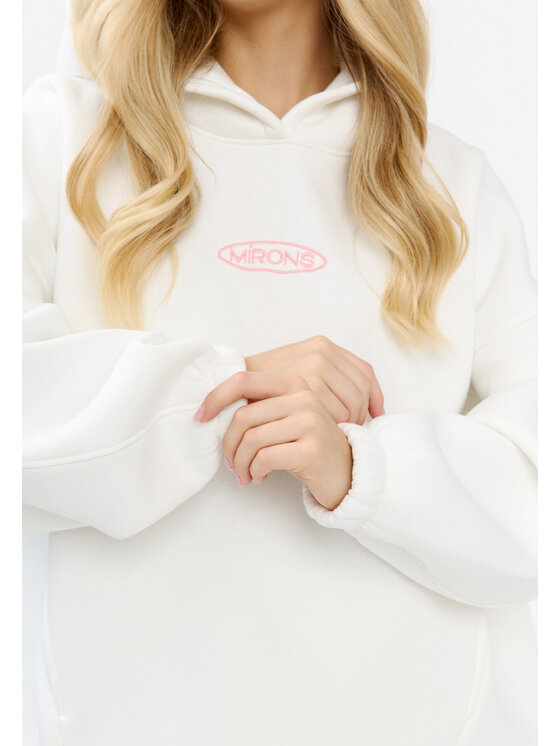 Mirons Mirons Bluza soft Biały Oversize