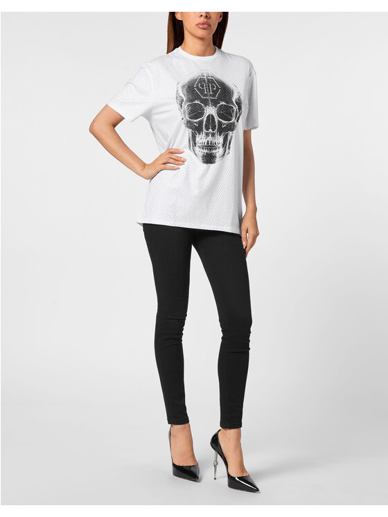 PHILIPP PLEIN PHILIPP PLEIN T-shirt 14757 Bianco Over Fit