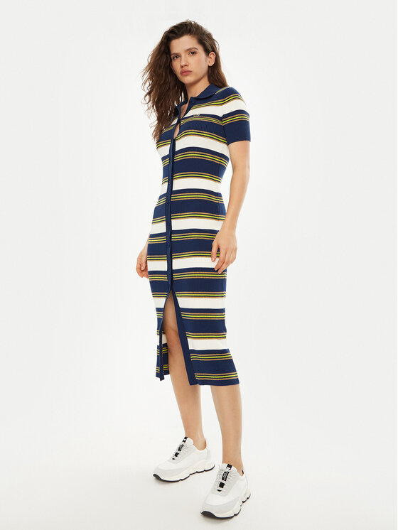 Lacoste Lacoste Kötött ruha EF2554 Sötétkék Slim Fit