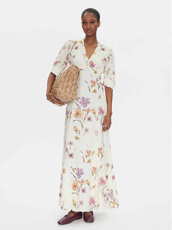 TWINSET TWINSET Rochie de vară 251TP2770 Écru Slim Fit