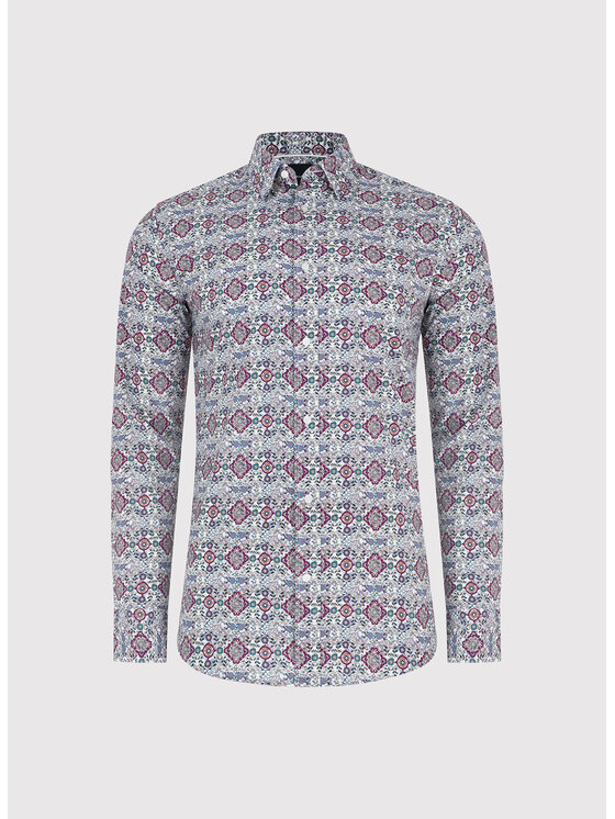 Pako Lorente Pako Lorente Koszula P26WF-1X-008 Bordowy Slim Fit