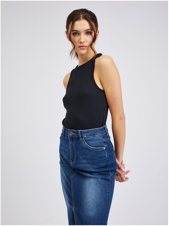 Orsay Orsay Spódnica jeansowa 710319548000__40 Niebieski Regular Fit