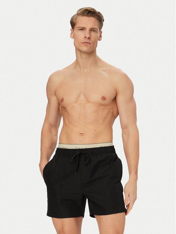 Calvin Klein Swimwear Calvin Klein Swimwear Szorty kąpielowe LV00N61017 Czarny Regular Fit