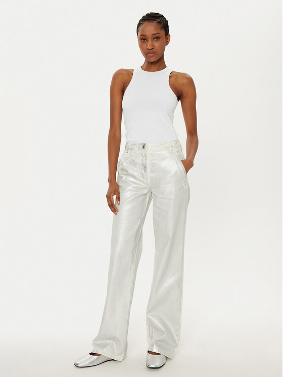 MAX&Co. MAX&Co. Jeansy Basilio 2516131021200 Srebrny Wide Leg