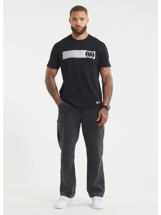 PITBULL PITBULL T-Shirt Koszulka Casino S Czarny Regular Fit