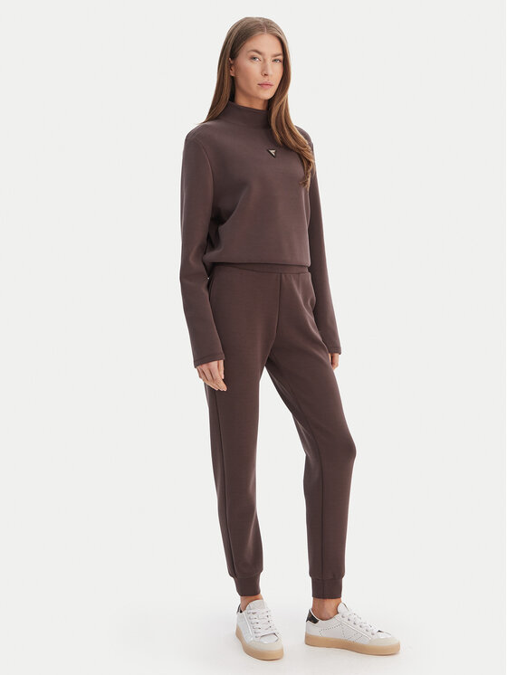 Guess Guess Bluza V4YQ05 KCAY2 Brązowy Regular Fit