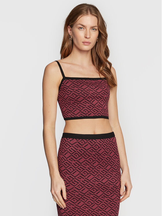 Guess Top Posie W2BR23 Z2YK2 Roza Slim Fit
