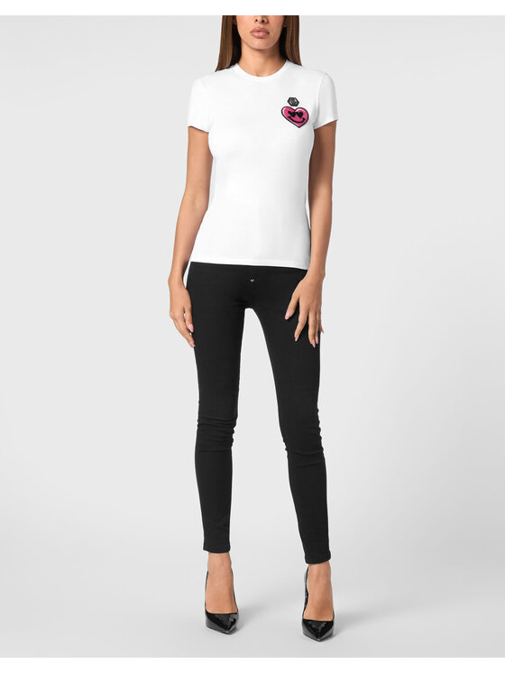 PHILIPP PLEIN PHILIPP PLEIN Tričko 22583 Biela Skin Tight Fit
