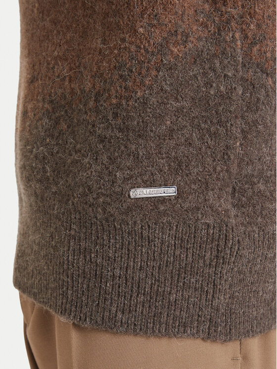 KARL LAGERFELD KARL LAGERFELD Sweter 655025 564307 Brązowy jasny Regular Fit