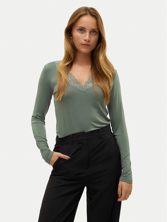 Vero Moda Vero Moda Majica Rosa 10298832 Zelena Regular Fit