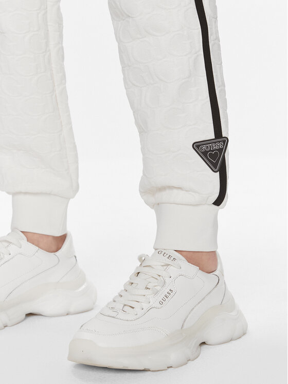 Guess Guess Pantaloni da tuta Cheri V4RB08 KBSL0 Bianco Regular Fit