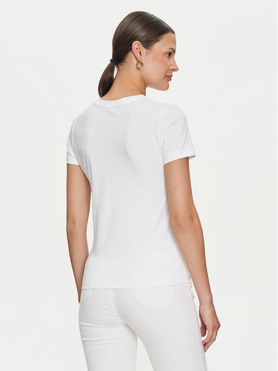Guess Jeans Guess Jeans Marškinėliai W4YI03 J1314 Balta Slim Fit