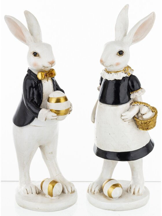 MIAhome MIAhome Figurka Pokojówka i kamerdyner 30,5x10,5x10,5 cm ODIBO Kolorowy