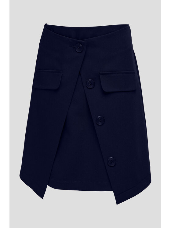 SLY SLY Spódnica 5S-301B Granatowy Comfortable Fit