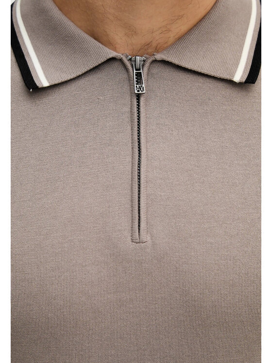Armani Exchange Armani Exchange Polo KNIT Brązowy Casual Fit