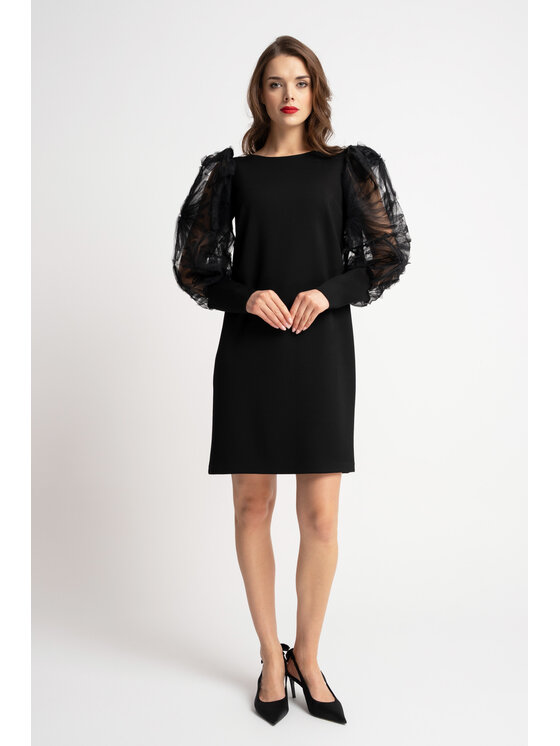 CLICK CLICK Φόρεμα κοκτέιλ 60-6015 Μαύρο Casual Fit