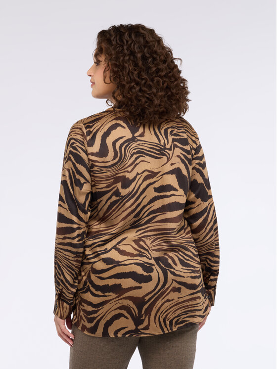 Fiorella Rubino Fiorella Rubino Camicia 5078T001488N0R2 Marrone Over Fit