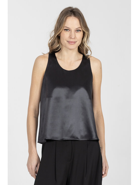 Deni Cler Milano Deni Cler Milano Top W-DC-0019-F2-A9-90-1 Czarny Regular Fit