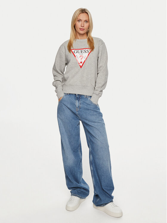 Guess Guess Суитшърт W2YQ16 KBA11 Сив Regular Fit