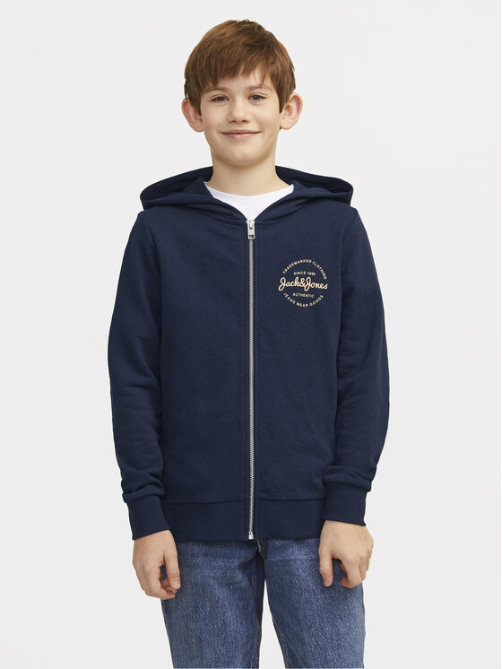 Jack&Jones Junior Džemperis ar kapuci Forest 12249759 Tumši zils Standard Fit