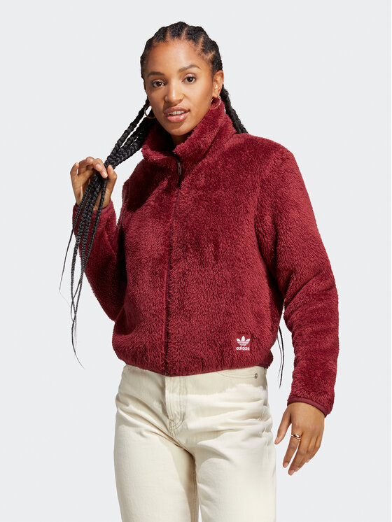 Felpa adidas clearance zip rossa