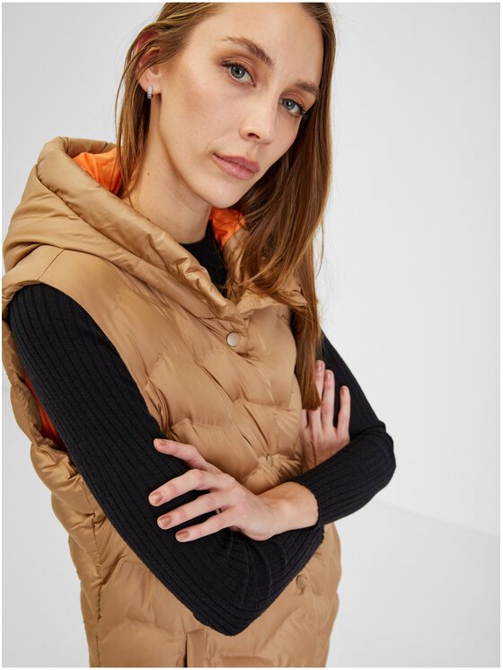 Orsay Orsay Bezrękawnik 808006-085000__36 Brązowy Regular Fit