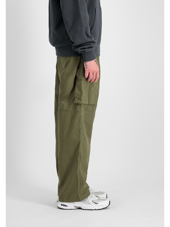 Alpha Industries Alpha Industries Spodnie cargo Ripstop Patchwork Pant Zielony Relaxed Fit