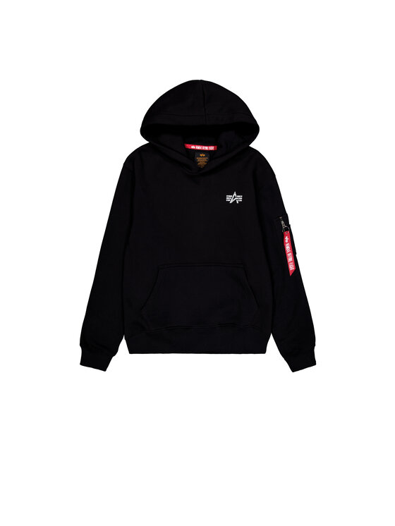 Alpha Industries Alpha Industries Bluza Signature Back Print Hoodie Czarny Regular Fit