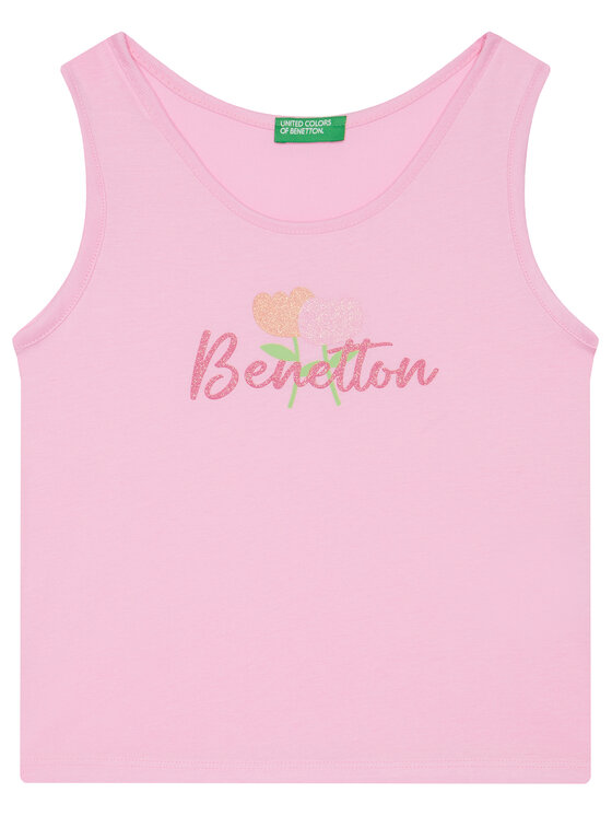 United Colors Of Benetton Top 3I1XGH012 Różowy Regular Fit
