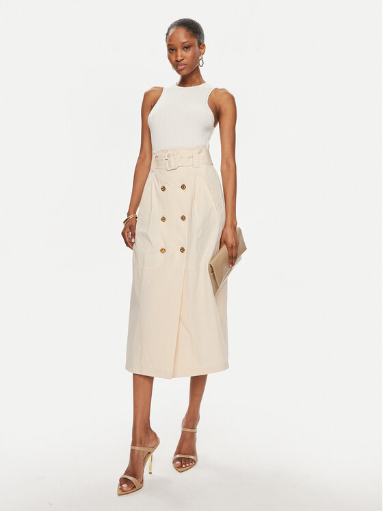 TWINSET TWINSET Пола тип трапец 241TT2055 Бежов Regular Fit