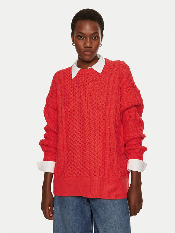 STAUD STAUD Sweater Tracy R24P3117CA Piros Oversize