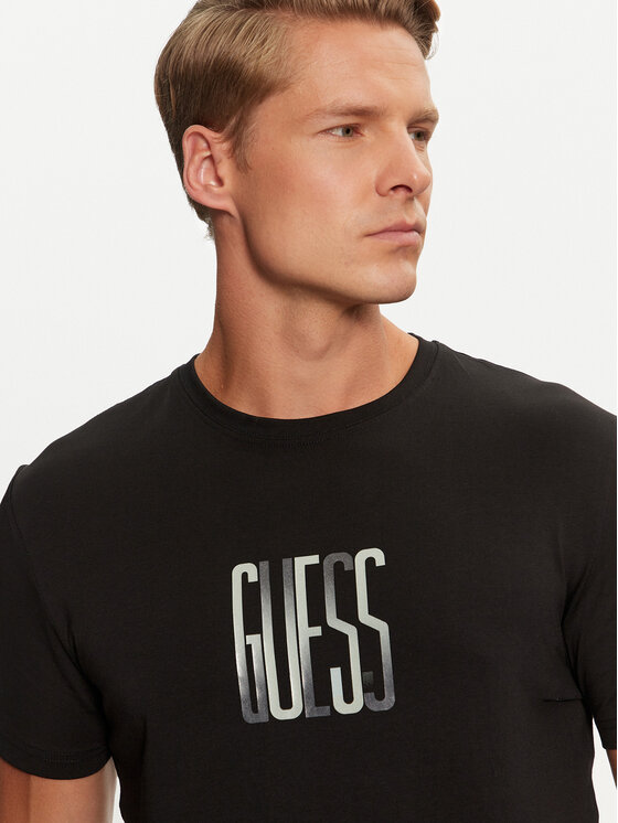 Guess Guess T-Shirt M4BI33 J1314 Schwarz Slim Fit