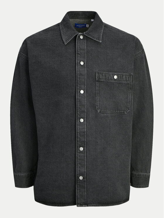 Jack&Jones Jack&Jones traper košulja Santorini 12250602 Crna Relaxed Fit