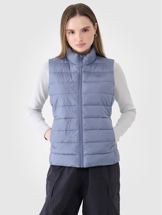 4F 4F Športová vesta 4FWSS25TVJAF284-32S Modrá Slim Fit