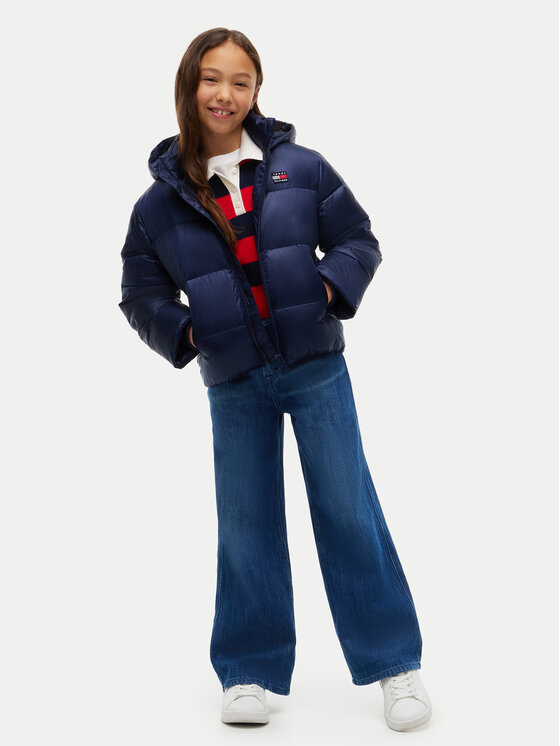 Tommy Hilfiger Tommy Hilfiger Zimska jakna KG0KG09586 Mornarsko modra Relaxed Fit