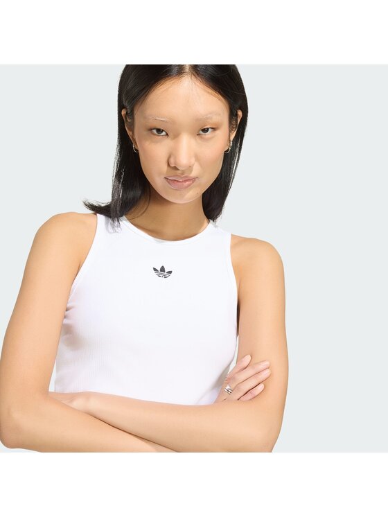 adidas adidas Top 165371 Biały Slim Fit