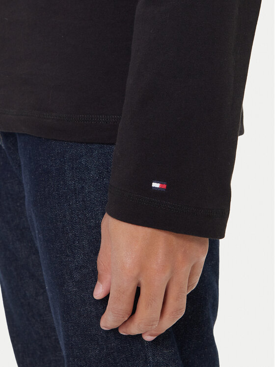 Tommy Hilfiger Tommy Hilfiger Longsleeve UM0UM03651 Czarny Regular Fit