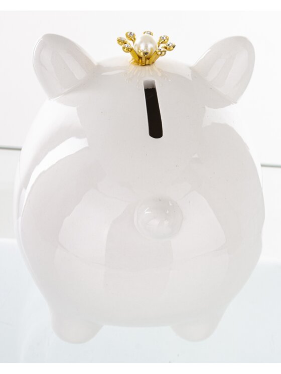 MIAhome MIAhome Skarbonka ceramiczna świnka PIGGY Biały