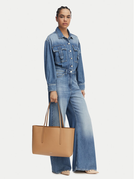Calvin Klein Geantă Foil Logo Tote LV04F3274G Bej