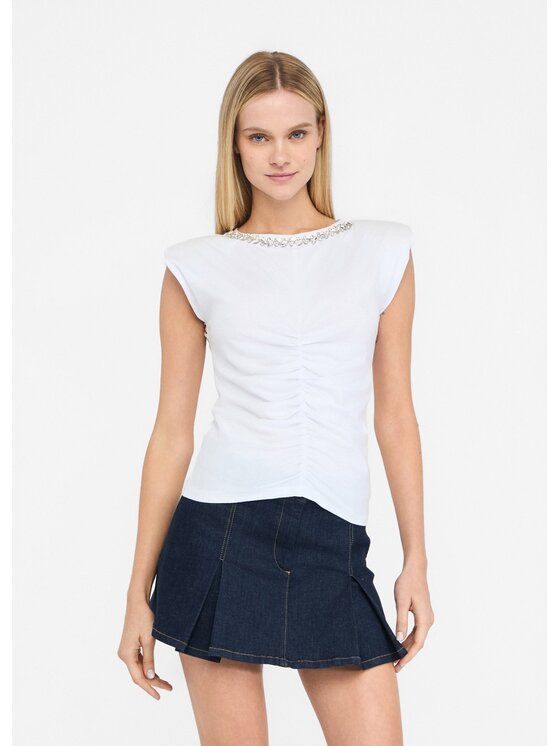 Liu Jo Liu Jo T-shirt UF5263J630811111 Bianco Slim Fit